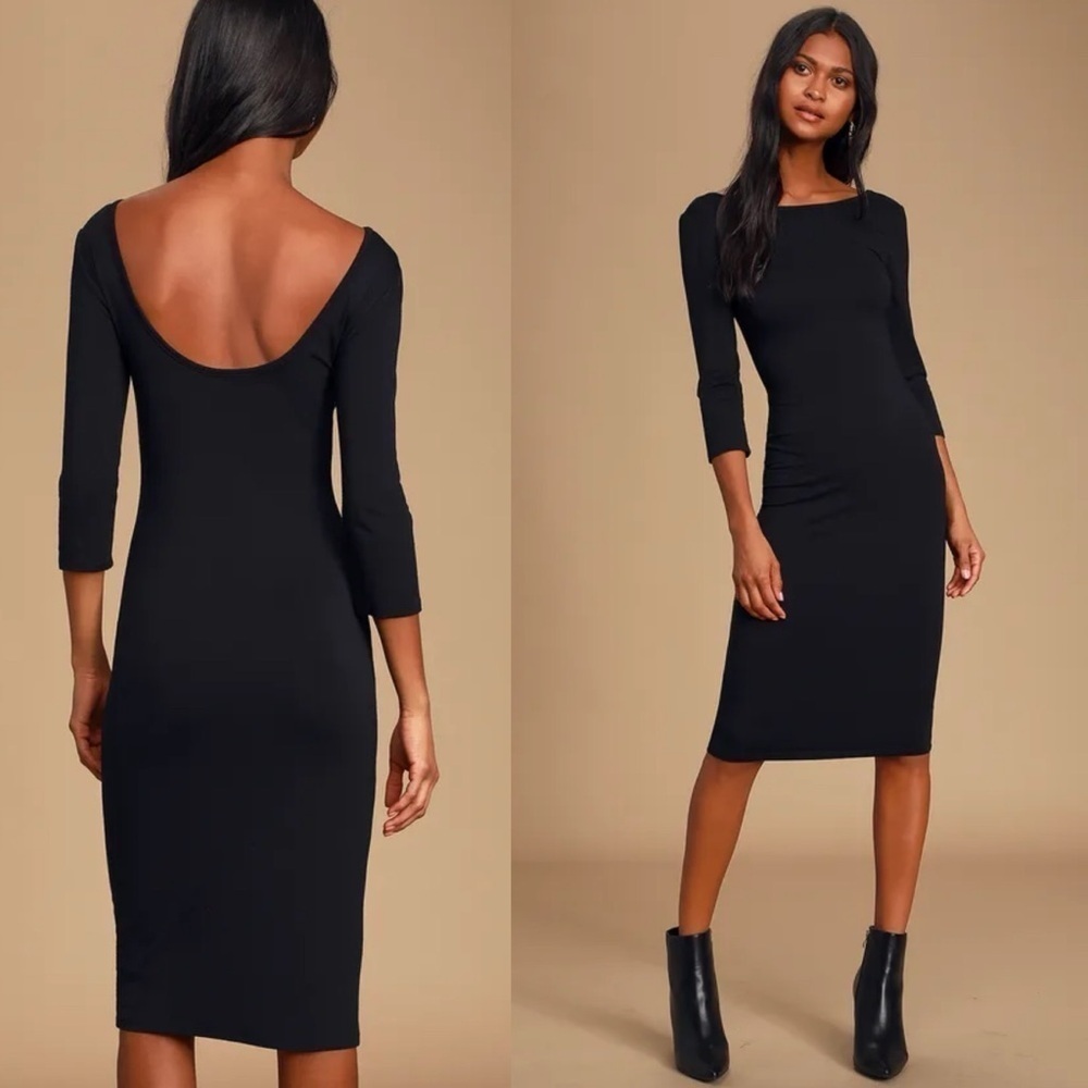 LULUS Lightweight Jersey Knit Midi Dress Size Medium